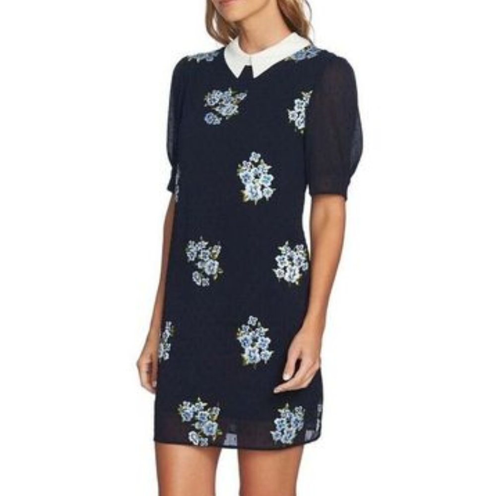 CeCe Floral Embroidered Sleeve Dress Size 4